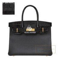 Hm BIRKIN Super [5 MÀU] Size 25-30cm - Túi xách nữ da thật cao cấp Full Box [T5-Birkin_Alligator-Togo-SP]