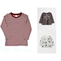 (h&m chính hãng) áo phông dài tay bé trai bé gái