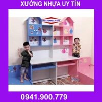 [HN] Bàn học đôi cho bé bằng nhựa hình ngôi nhà BH05