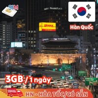 [HN - Hỏa Tốc/Có Sẵn] Sim Du Lịch Hàn Quốc 3GB/Ngày Tốc Độ Cao Không Chặn Zalo Facebook Google (3 Ngày - 60 Ngày)