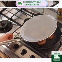[HN] Nắp đậy chảo lưới inox chống văng dầu mỡ dạng tròn 33cm -2