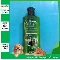 HN-Sữa tắm tinh dầu ô liu chó mèo SIÊU MỀM - Sữa tắm OLIVE - 450ml loại Dưỡng lông chống rụng lông - dầu gội [bonus]