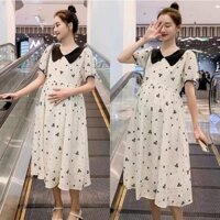 HN470 Váy Baby Doll. Đầm Bầu Váy Bầu Mùa Hè Dáng Suông Xòe Bigsize Tay Ngắn Thiết Kế Công Sở Đi Làm Đi Chơi Xinh Xắn BẦU