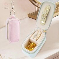 Hnkmp 1 Chiếc Mini Nhung Nhẫn Hộp Đựng Trang Sức Hộp Bảo Quản Bông Tai Một Lớp Vòng Cổ Tổ Chức Màu Kẹo Dây Kéo Túi Du Lịch Di Động.