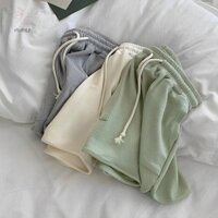 Hnkmp Bộ đồ thể thao đơn giản dành cho nữ Mùa hè Quần Short lưng co giãn Áo thun ngắn tay Bộ hai mảnh thông thường.