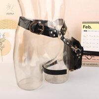 Hnkmp Retro Punk Da PU Thắt Lưng Thả Chân Túi Thường Ngày Vuông Eo Túi Ngoài Trời Chân Túi Điện Thoại Xe Máy Cross Fanny Túi.