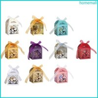 Ho 100x Love Bird Cut Wedding Party Favor Box Quà lưu niệm đám cưới Túi kẹo cưới có ruy băng Hộp sô cô la