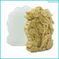 Ho 3D Khuôn Silicon Handmade Thì thầm Tượng Cô Gái Thủ Công Thạch Cao Khuôn Nhựa