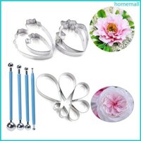 Ho 7 Chiếc Hoa Hồng Cánh Hoa Cắt Và 4 Chiếc Herbaceous Hoa Mẫu Đơn Cắt 4 Kim Loại Fondant Bánh Trang Trí Đường Thủ Công