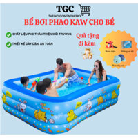 Hồ bơi phao, bể bơi mini KAW 3 Tầng, Thành Cao, Chống Trượt