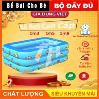 Hồ bơi phao, bể bơi mini PVC 3 Tầng,Bể Bơi Mùa hè cho bé  Thành Cao, Chống Trượt - Hàng Chính Hãng