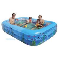 hồ bơi phao dài 155 x 110 x 55cm tặng 10 quả bóng + lọ keo vá+ miếng dán silicon dự phòng