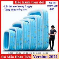 Hồ bơi trẻ em, Bể Bơi Trẻ Em Phao 3 Tầng, Hồ Bơi Tắm Cho Bé dày dặn, bền đẹp, nhiều loại kích thước - TẶNG BƠM ĐIỆN - Bể 2m1