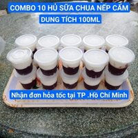 [Hồ Chí Minh] 10 Hủ Sữa Chua Nếp Cẩm Nhà Làm Hủ 100ml Giao hỏa tốc 2h tại Tp Hồ Chí Minh