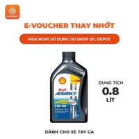 Hồ Chí Minh [E-voucher] Nhớt Shell Advance 4T Ultra Scooter 5W-40 0.8L [Xe ga] - Oil Depot