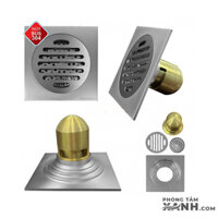 Hố Ga Lược Rác iNOX 304, Phễu Thoát Sàn Nhà Tắm Chống Hôi Bằng Đồng Thau Nguyên Khối,Phụ kiện vệ sinh