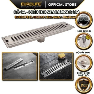 Hố ga thoát sàn Eurolife EL-HG1060, inox 304