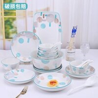 Hộ Gia Đình Gốm Sứ Bộ Đồ Ăn Lưới Bát Cơm Redmi Bát Đĩa Và Đũa Kết Hợp Trọn Bộ Chịu Nhiệt Độ Cao Bát Ăn Đẹp Trai / Bát