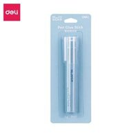 Hồ keo khô dạng bút Deli - HồngXanh dương - 1 chiếc - Keo trong suốt, bám dính - Màu sắc trang nhã - Xanh Dương