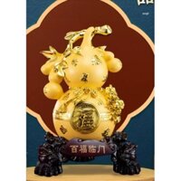 hồ lô trang trí đặt ban thần tài. ban thờ. trang trí tủ kính