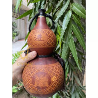 Hồ lô tự nhiên đựng rượu, hồ lô đựng nước dung tích 1-1.2L (hàng có sẵn)