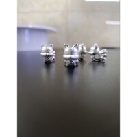 Hồ ly 9 đuôi xỏ chuỗi Bạc 925 cao cấp Ngang 8mm