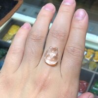 Hồ Ly trắng VIP size mini lên nhẫn mệnh Kim - Thuỷ