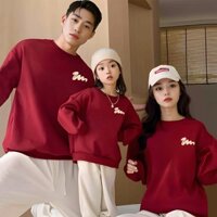 Họ Phù Hợp Với Trang Phục Áo Khoác 2025 Tết Nguyên Đán Năm Rắn Nữ Dài Tay Quần Áo Cặp Đôi Bộ