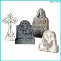 Ho set 4 Đá tombstone Hình Bộ Xương halloween Kèm Băng Cài Đầu Chữ Cái Trang Trí Tiệc halloween Sân Vườn