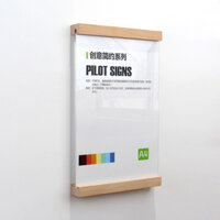 Hồ Sơ Giáo Viên Khung Ảnh Gỗ Chắc Chắn Acrylic A4 Treo Màn Hình Khung Giáo Viên Treo Tường Huấn Luyện Viên Chứng Nhận