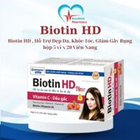 Hỗ Trợ Cho Mái Tóc Khỏe Và Làn Da Đẹp, Khỏe Tóc, GIảm Gãy Rụng Biotin HD New , hộp 5 vỉ x 20 viên nang