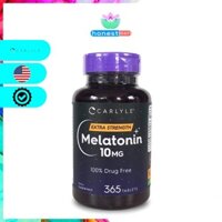 Hỗ trợ giấc ngủ Carlyle Melatonin Extra Strength 10mg 100% Drug Free 365 viên