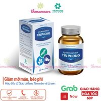 Hỗ trợ giảm mỡ máu – Hạ Cholesterol Tín Phong – hộp 30v từ lá sen, giảo cổ lam, hỗ trợ giảm cân, béo phì