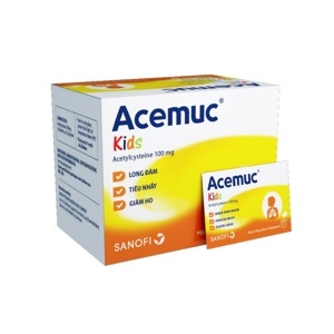 Hỗ trợ hệ hô hấp Acemuc kids 100mg , Hộp 30 gói