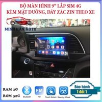 [Hỗ Trợ Lắp Đặt Tại Hà Nội] Màn hình DVD lắp sim cho xe ELANTRA 2016,2017,2018, IPS chống chói, kính cường lực 2.5D