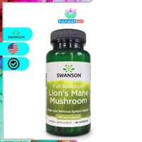 Hỗ trợ lo âu và não bộ Swanson Lion’s Mane Mushroom 60 viên