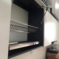 [Hỗ trợ Ship] Gía bát đĩa, kệ chén đĩa cố định dang chữ V  FULCO inox 304 có khay hứng nước- Inox Kitchen Lắp Ráp