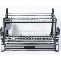 [Hỗ trợ Ship] Gía để bát đĩa nâng hạ, giá bát thông minh FULCO inox 304 có ống đựng đũa - Inox Kitchen