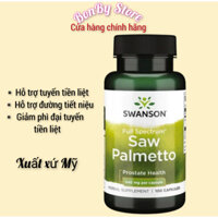 Hỗ trợ tuyến tiền liệt và đường tiết niệu Saw Palmetto 540mg Swanson.