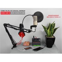 [Hỗ Trợ VC] [Tốt] Trọn Bộ Combo Mic thu âm PC-K200 + Soundcard V8 FULL phụ kiên tăng tai nghe sony