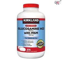 Hỗ trợ xương khớp Glucosamine 375 Viên HCL 1500mg Kirkland Của Mỹ mẫu mới