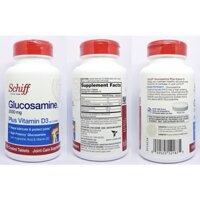 Hỗ trợ xương khớp Schiff Glucosamine 2000mg Plus Vitamin D3 150 Viên của Mỹ
