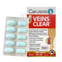 Hỗ trợ xương khớp Thuốc trị suy giãn tĩnh mạch Carusos Veins Clear 60 viên của Úc