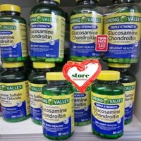 Hổ trợ xương khớp và điều trị các triệu chứng đau nhức , Spring Valley – Glucosamine Chondroitin – Triple Strength (170 viên)