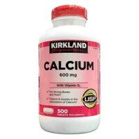 Hỗ trợ xương khớp Viên Calcium 600mg With Vitamin D 500 Viên Của Kirkland