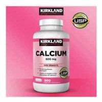 Hỗ trợ xương khớp Viên Calcium 600mg With Vitamin D 500 Viên Của Kirkland