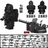 Hòa bình Elite tàu điện ngầm thoát ăn thịt gà khối gỗ người đàn ông bảy cấp bộ đồ chơi lắp ráp phù hợp cho trẻ em Lego