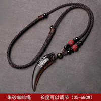 Hòa Bình Ruyi May Mắn May Mắn Trung Thực Băng Tự Nhiên Obsidian Sói Răng Mặt Dây Chuyền Nam Nữ Năm Rồng Năm Vòng Cổ Hợp Thời Trang Độc Đoán Vàng Quyến Rũ20250401