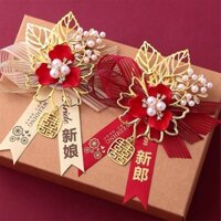 Hoa cài áo cưới Hoa Cài áo cô dâu chú rể gia đình cha mẹ đám cưới trọn bộ Phù Dâu đồ cưới Hoa cài áo cưới