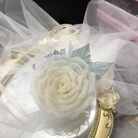 Hoa cài áo handmade cao cấp- Hoa 10cm màu kem vàng-  Hoa cài áo dài, váy đầm